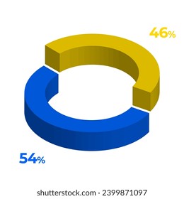 54 46 3d donut pie chart illustration eps vector