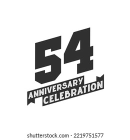 54 Anniversary Celebration greetings card,  54th years anniversary
