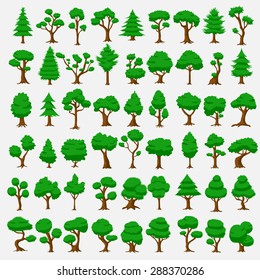 54 Cartoon vector trees