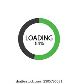 54% circle diagrams Infographics vector, 54 Percentage ready to use for web design.