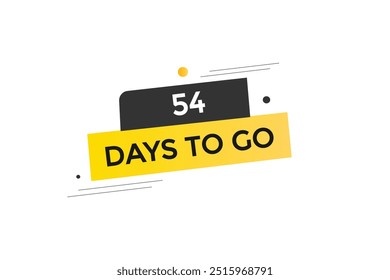 54 days to go, icon, stile, timer, countdown, clock, time,  background, template, 54 days to go, countdown, sticker, left banner, business, sale, label button
