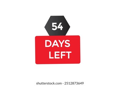 54 días restantes, icono, estilo, temporizador, cuenta regresiva, reloj, tiempo, fondo, Plantilla, 54 días restantes, cuenta regresiva, pegatina, Anuncio izquierdo, negocio, venta, Botón de etiquetas
