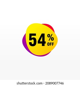 54 discount, Sales Vector badges for Labels, , Stickers, Banners, Tags, Web Stickers, New offer. Discount origami sign banner