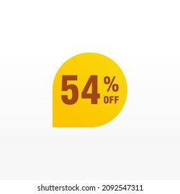 54 discount, Sales Vector badges for Labels, , Stickers, Banners, Tags, Web Stickers, New offer. Discount origami sign banner