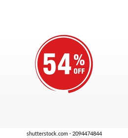 54 discount, Sales Vector badges for Labels, , Stickers, Banners, Tags, Web Stickers, New offer. Discount origami sign banner
