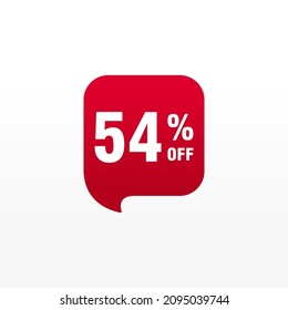 54 discount, Sales Vector badges for Labels, , Stickers, Banners, Tags, Web Stickers, New offer. Discount origami sign banner