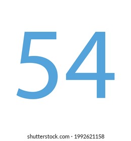 54 NUMBER SIMPLE CLIP ART VECTOR