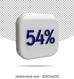 Representación 3D de 54 %, transparente
