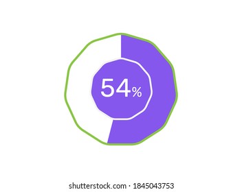 54 Percentage, 54% Percentage ready to use for web design, infographic or business 