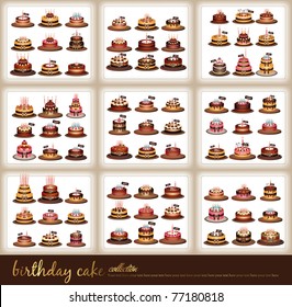 54 set of different birthday cake design