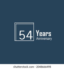 54 th anniversary event party. Vector illustration. numbers template for Celebrating.