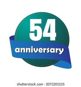 54 años de celebración, diseño vectorial para celebraciones, tarjetas de invitación y tarjetas de felicitación