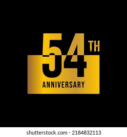 54 year anniversary design template. vector template illustration