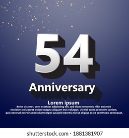 54 years anniversary celebration logo vector template design