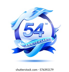 54 years anniversary celebration logo