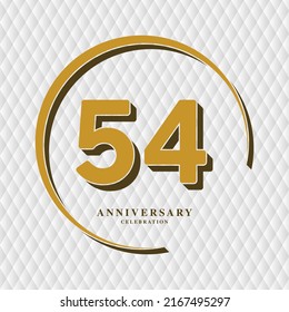 54 Years Anniversary Celebration Vector Template Design Illustration