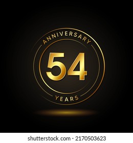 54 Years Anniversary Celebration Vector Template Design Illustration