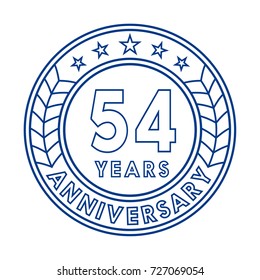 54 years anniversary logo template. 