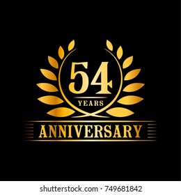 54 years anniversary logo template.