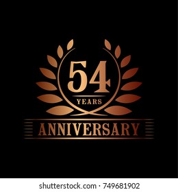 54 years anniversary logo template.