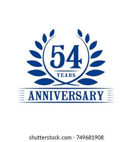 54 years anniversary logo template.