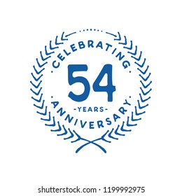 54 years design template. 54th vector and illustration.