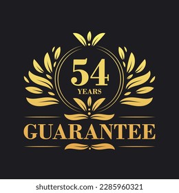 54 Years Guarantee Logo vector,  54 Years Guarantee sign symbol
