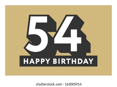 54 Years Old Birthday Card