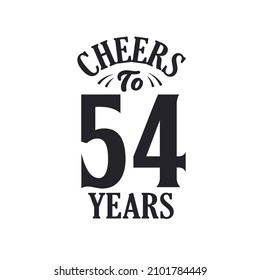 54 years vintage birthday celebration, Cheers to 54 years