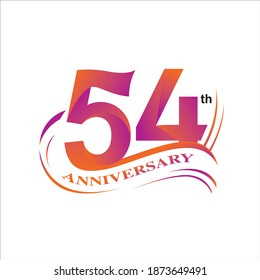 Diseño vectorial del logo 54º aniversario