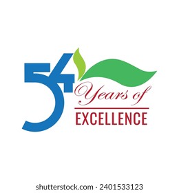 54th anniversary logo vector EPS