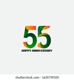 55 anniversary celebration vector concept template design illustration