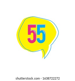 55 anniversary celebration vector concept template design illustration