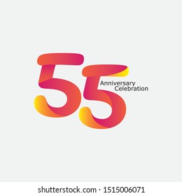 55 anniversary vector concept template design