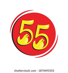 55 plantilla de diseño del logotipo del pollo