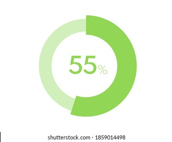 55% de diagramas de círculo Vector de infografía, 55% listo para usar para diseño web
