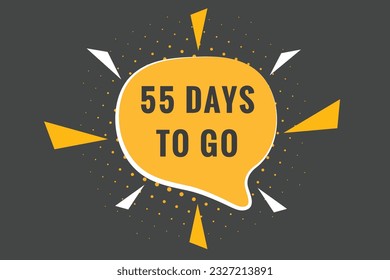 55 días para la plantilla de cuenta regresiva. Diseño de banner de 55 días para la cuenta atrás de la izquierda