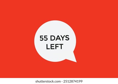 55 dias restantes, ícone, stile, temporizador, contagem regressiva, relógio, tempo, fundo, modelo, 55 dias restantes, contagem regressiva, adesivo, faixa esquerda, negócio, venda, botão de etiqueta
