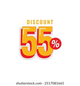 55% Discount off Label Vector Template Design Illustration