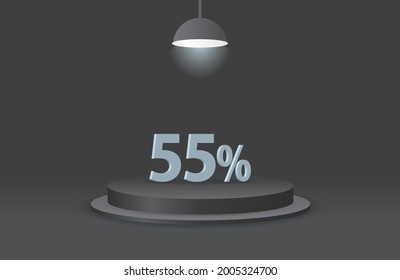 55% discount sale 3d template background