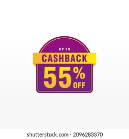 55 discount, Sales Vector badges for Labels, , Stickers, Banners, Tags, Web Stickers, New offer. Discount origami sign banner