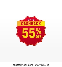 55 discount, Sales Vector badges for Labels, , Stickers, Banners, Tags, Web Stickers, New offer. Discount origami sign banner