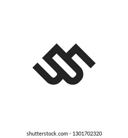 55 letter logo vector icon illustration