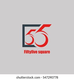 55 Number Logo Design Vector Element