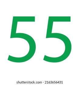 55 NUMBER SIMPLE CLIP ART VECTOR ILLUSTRATION