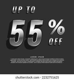 Up to 55 % off with 3d vector template design illustration