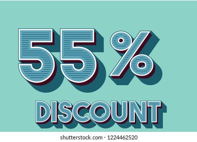 55% off discount promotion sale,  sale promo marketing.