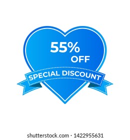 55% off sell discount vector design 
