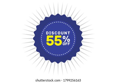 55 percent discount blue color,sticker sale, tage shop