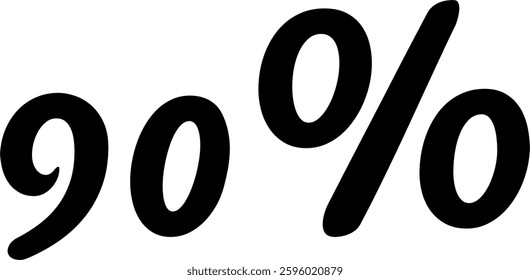 55 Percent Discount Offer Number Typography Style A1094